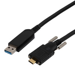 USB 3.0有源光缆(AOC)，A公至C公带锁紧螺丝，拖链，8米的图片