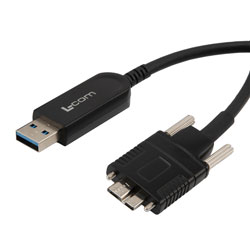 USB 3.0有源光缆(AOC)，A公至Micro B公带锁紧螺丝，PVC外被，15米的图片