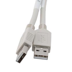 USB 2.0双层堆栈式耦合器线缆，ECF法兰面板安装型，2个A型母头至2个A型公头，镀铬屏蔽ABS外壳，3米的图片