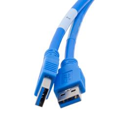 USB 3.0双层堆栈式耦合器线缆，ECF法兰面板安装型，2个A型母头至2个A型公头，镀铬屏蔽ABS外壳，0.3米的图片
