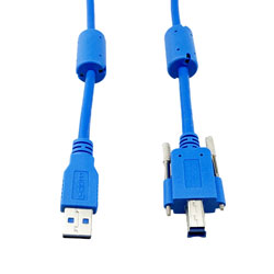 USB 3.0线缆，A型/带翼形螺丝B型，带铁氧体，1.5米的图片