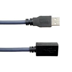 高柔性拖链级USB2.0线缆组件，A型公头-A型母头， 26/20AWG，耐热柔软性PVC外皮，5米的图片