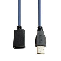 高柔性拖链级USB2.0线缆组件，A型公头-A型母头， 26/20AWG，耐热柔软性PVC外皮，5米的图片