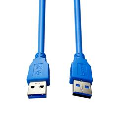 USB 3.0电缆组件，A型公插头到A型公插头，28/26/22 AWG，PVC，蓝色，1.0米的图片