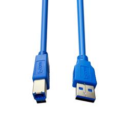 USB 3.0电缆组件，A型公插头到B型公插头，28/26/22 AWG，PVC，蓝色，2.5米的图片