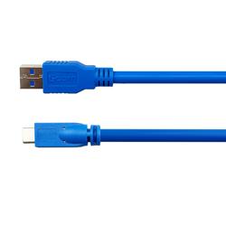 USB 3.0电缆组件，A型公插头到C型公插头，28/26/22 AWG，PVC，蓝色，1.0米的图片