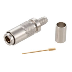12G SDI 1.0/2.3 75欧姆公头连接器，压接式/焊杯式，用于 Belden 4855R, Belden 1855A的图片