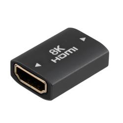 HDMI 2.1母头至母头转接头，铝合金，灰色的图片