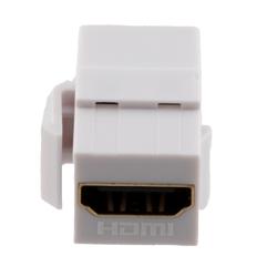 HDMI 2.0 Keystone型转接头，180度，白色的图片