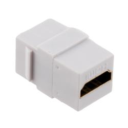 HDMI 2.0 Keystone型转接头，180度，白色的图片