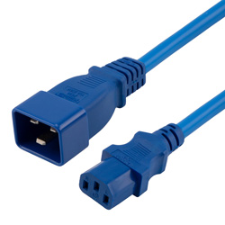 PC/PDU电源线，C20/C13，15A，1英尺（0.3米），蓝的图片