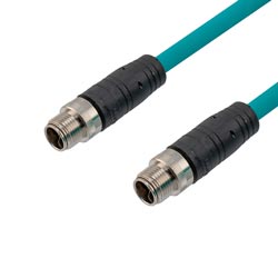 超6类M12 8针X编码SF/UTP工业级拖链线缆，M12公头/M12公头，5米的图片