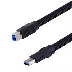 塑料铠装USB 3.0电缆组件，A型公插头到B型公插头，28/26 / 22AWG，塑料铠装，2.0米的图片